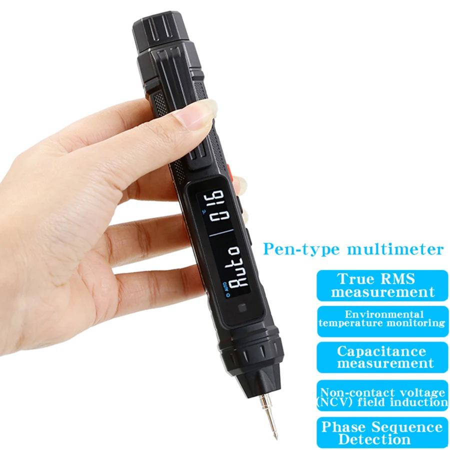 HYTAIS TS20D High-Precision Smart Pen-type Multimeter, Fool-style Mini Multimeter with Phase Sequence Detector