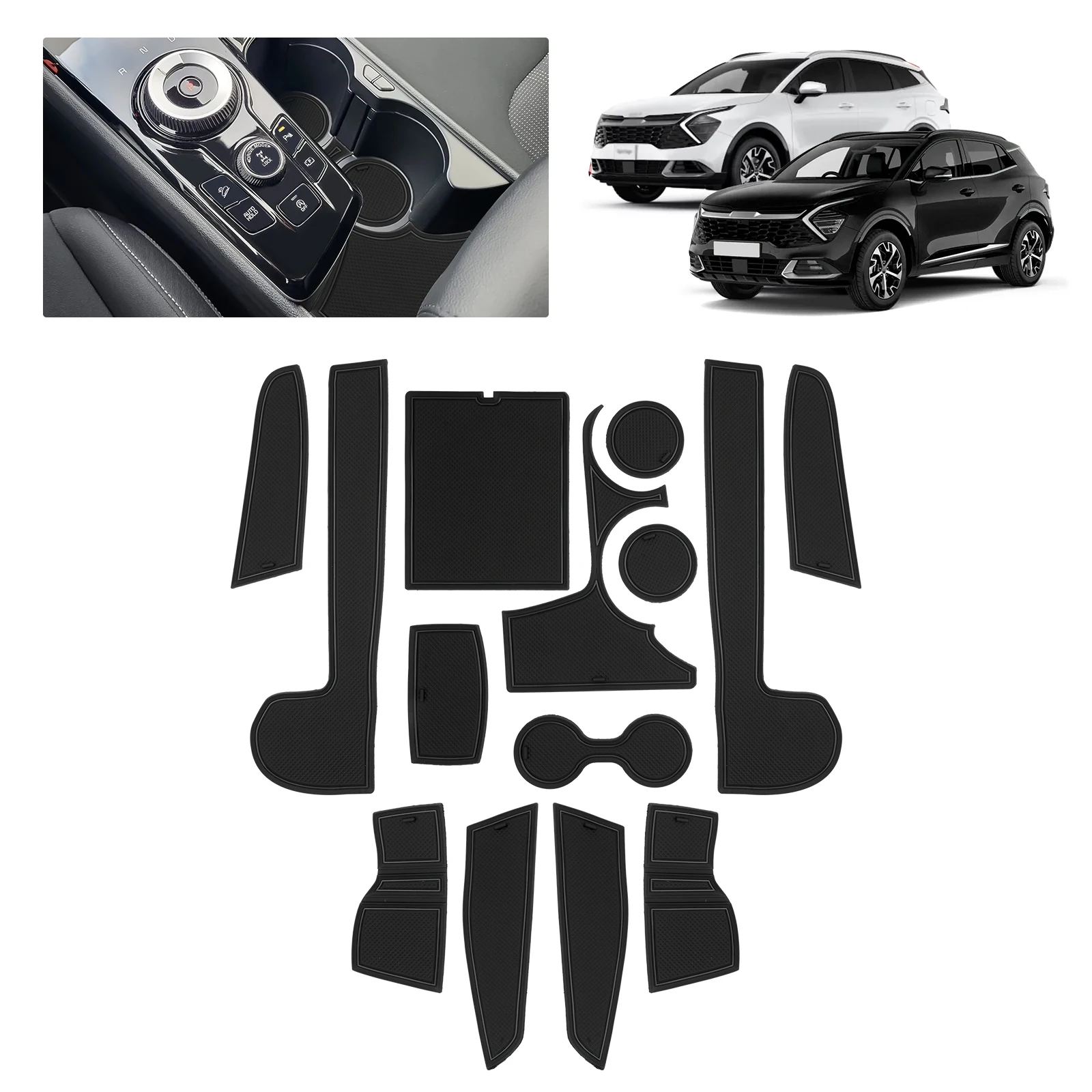 RUIYA для Kia Sportage NQ5 2022-2027 (левый руль), коврик-вкладыш в дверную нишу для АКПП, противоскользящая накладка, аксессуары для Sportage NQ5