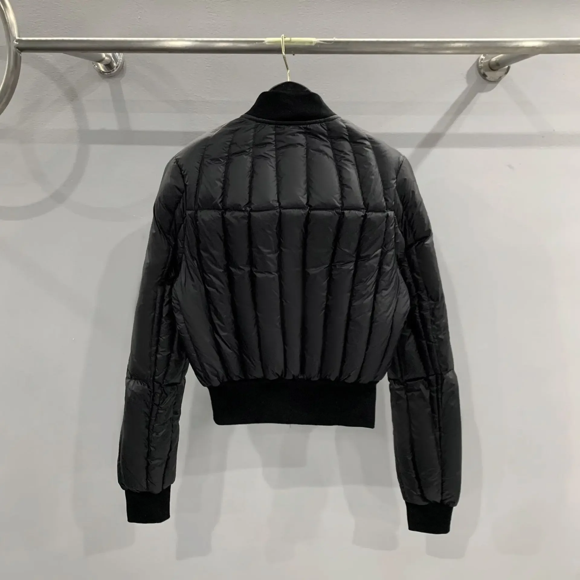 24ss Rick Damen Daunen jacke Streetwear kurze Owens Mantel High Street schwarz Stehkragen Mäntel Mode weißen Gänse daunen Mantel