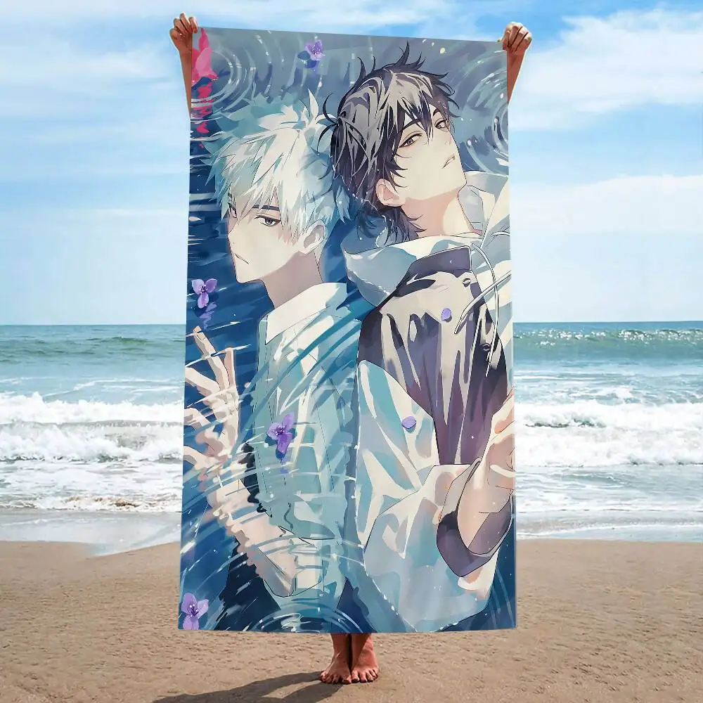 Popular anime Link-Click Microfiber Printed Beach Towel Mountain Climbing Yoga Beach Swimming Running Absorbent Soft Towel