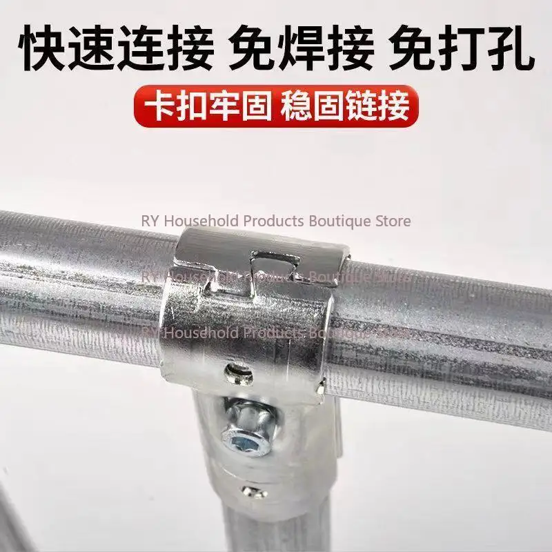 20/25/32 Mm Steel Pipe Circular Clamp Joint Six-point Iron Galvanized Steel Pipe Fixed