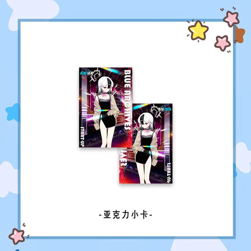 أنيمي الأزرق الأرشيف Onikata Kayoko تأثيري الاكريليك حامل نموذج سطح المكتب الحلي بطاقة صغيرة المفاتيح قلادة بطاقة شفافة