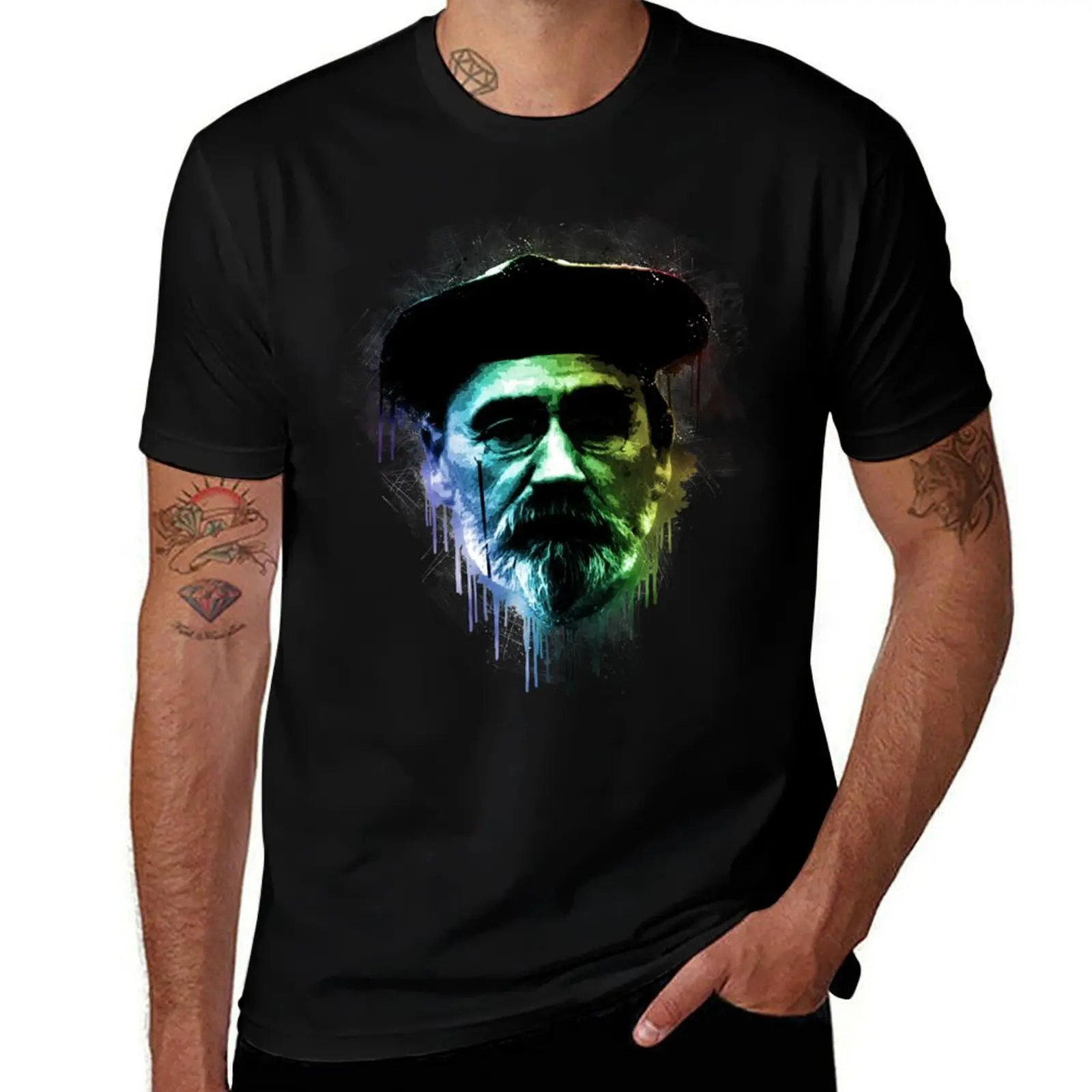 

Emile Zola Urban Grunge Painting Rainbow Spectrum T-Shirt vintage anime shirt anime t shirts fruit of the loom mens t shirts