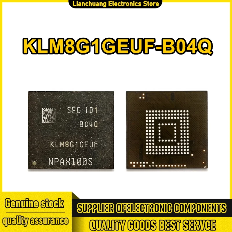 

KLM8G1GEUF-B04Q 8G 5.1 version EMMC industrial grade lifespan 0-10 BGA153 IC New Original in stock