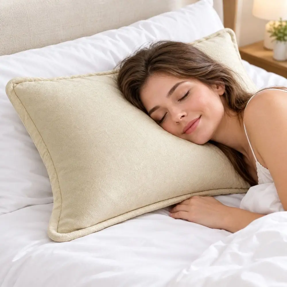 Modern Warm Flannel Pillowcase Soft Envelope Opening Winter Pillow Cover Solid Color Breathable Pillowslip Bed Room