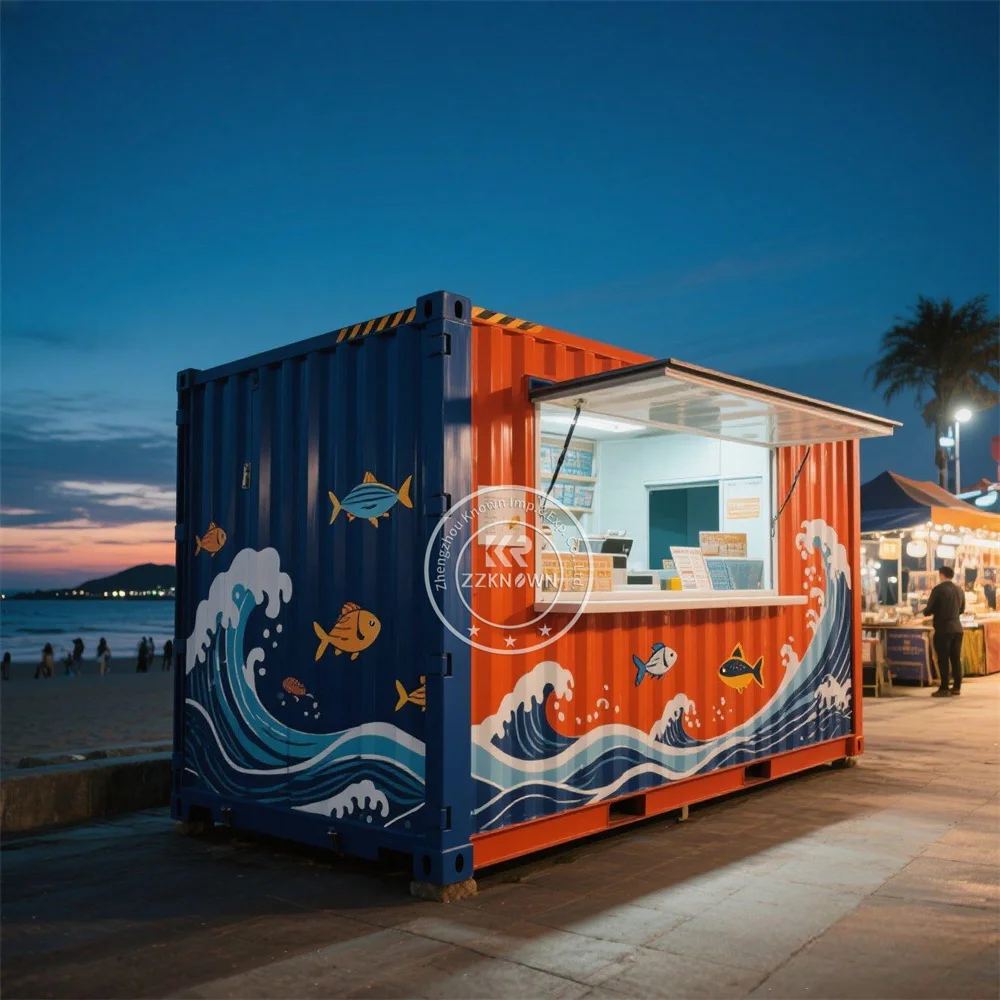 

Prefabricated Mobile Office Living Container Customized Caravan Camping Trailer Coffee Kiosk Bar Container Bar House Home Office
