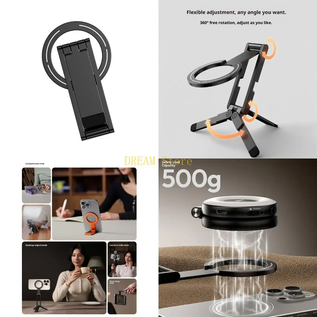 

Aluminium Bracket Support Handheld/Desktop Use Foldable Smartphone Tripod Stand for Phone 17 16 Magnetic Phone Holder best sale