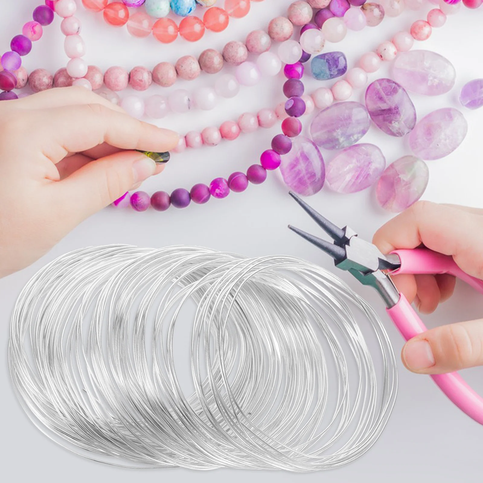 

Silver Aluminum Wire Roll Jewelry Making Crafting Sculpting DIY Art Creations Durable Smooth Portable Lightweight