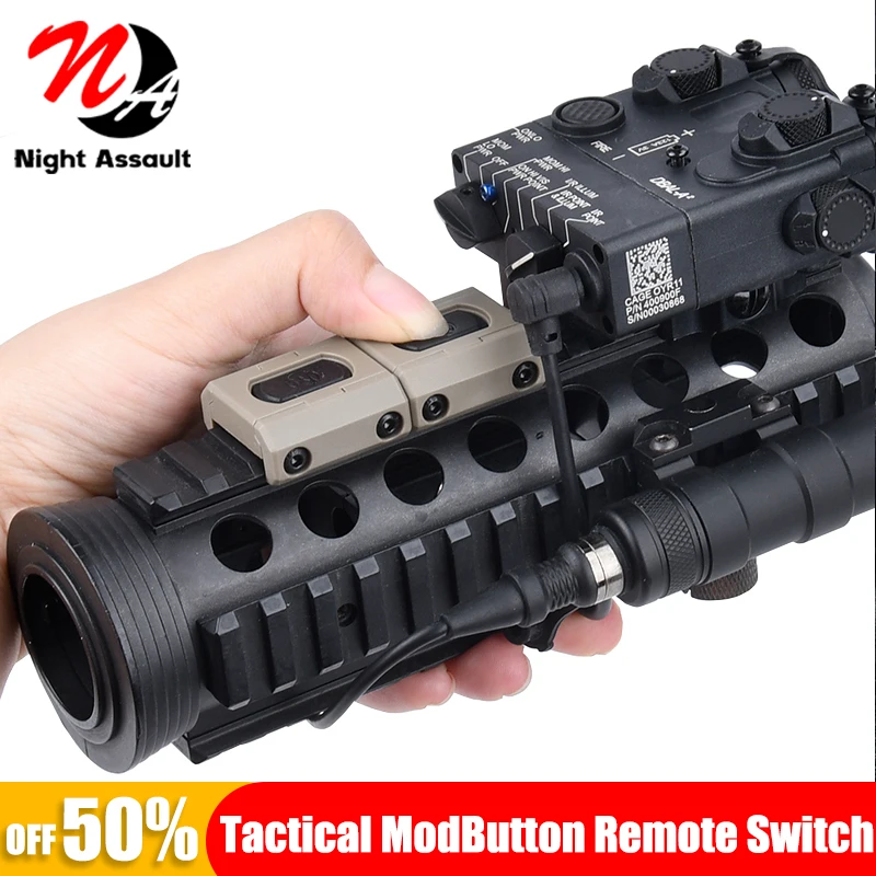 

WADSN ModButton Tactical Pressure Remote Switch SF M300 M600 Flashlight Crane plug 2.5 3.5 PEQ DBAL OGL NGAL Hunting ACCESSORIES