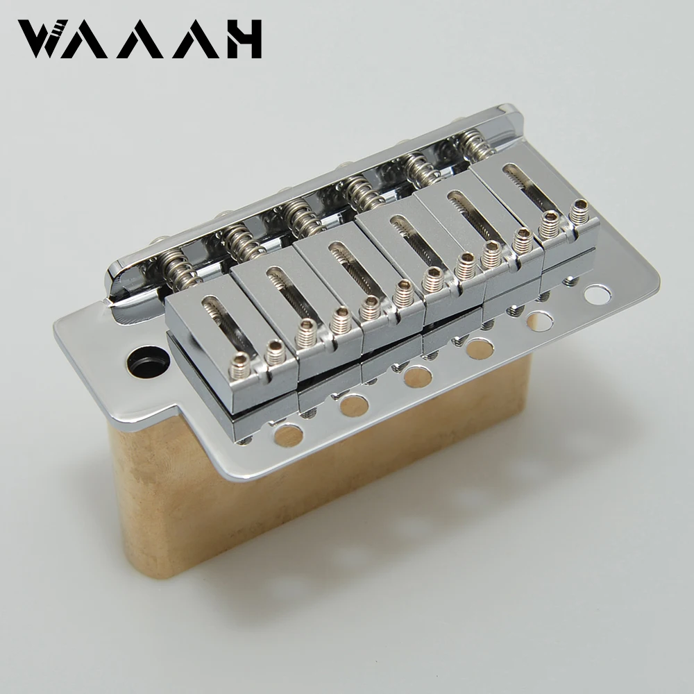 Guitar Tremolo Bridge 36mm 42mm Brass Saddle Stainless Steel Plate Finishing For ST Guitar CNC Machined