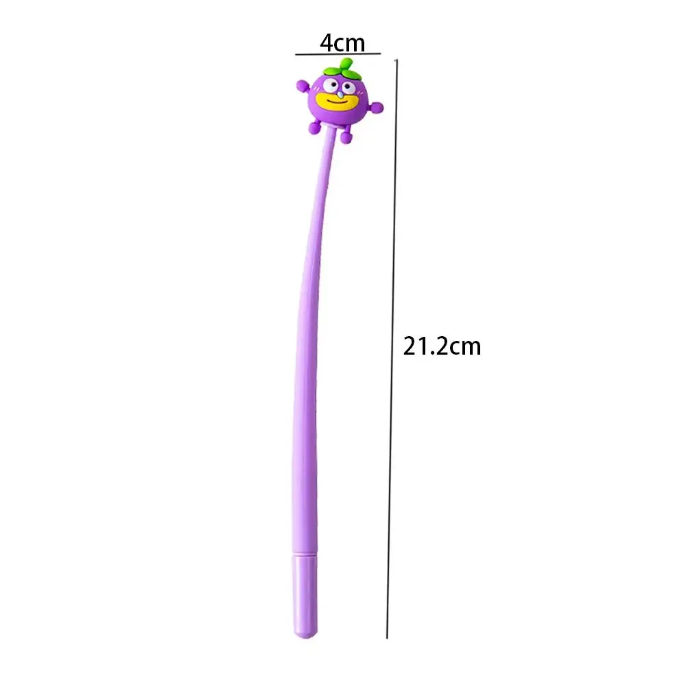 5 Pcs Portable Cute Cartoon Neuter Pen Creative Soft Signature Pen Silicone Durable Shake Pen Writing