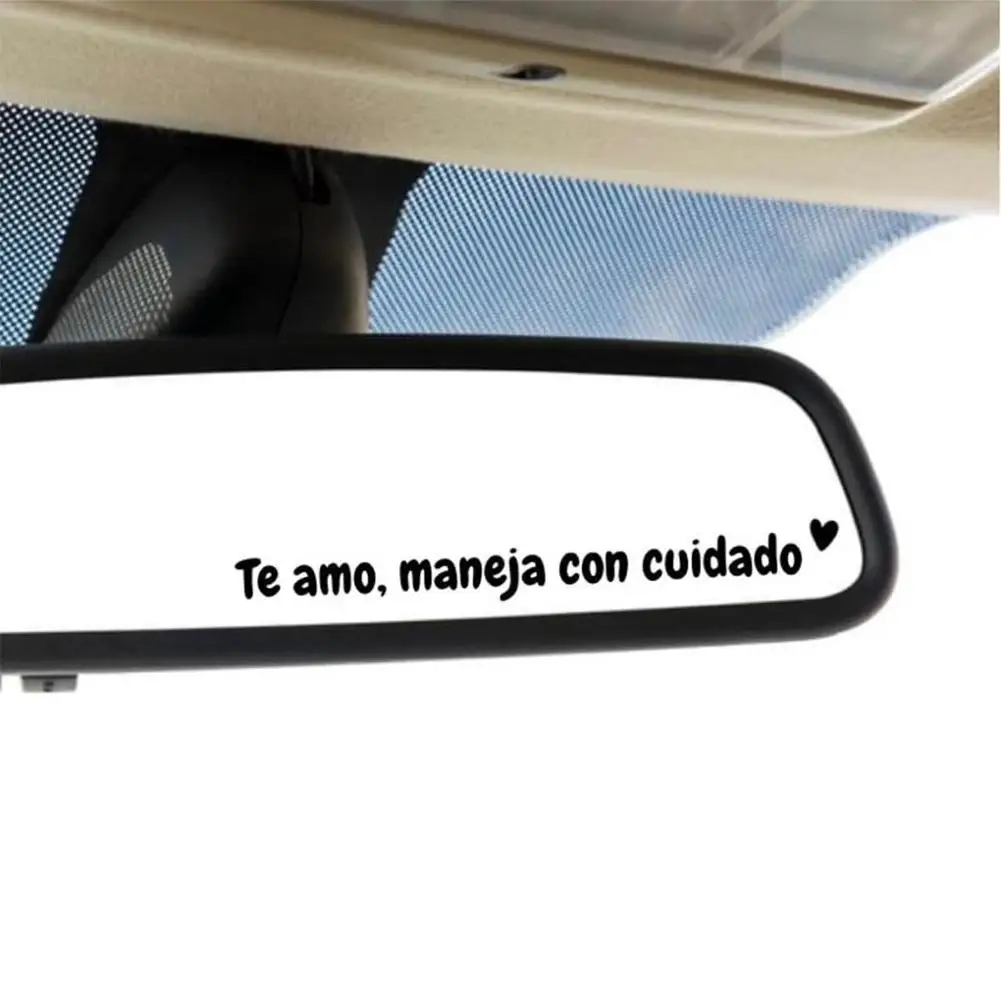 Te Amo Maneja Con Cuidado Drive Safe Mirror Sticker Cute Car Stickers Rear View Mirror Sticker Valentines Day Gifts For Her C1M2