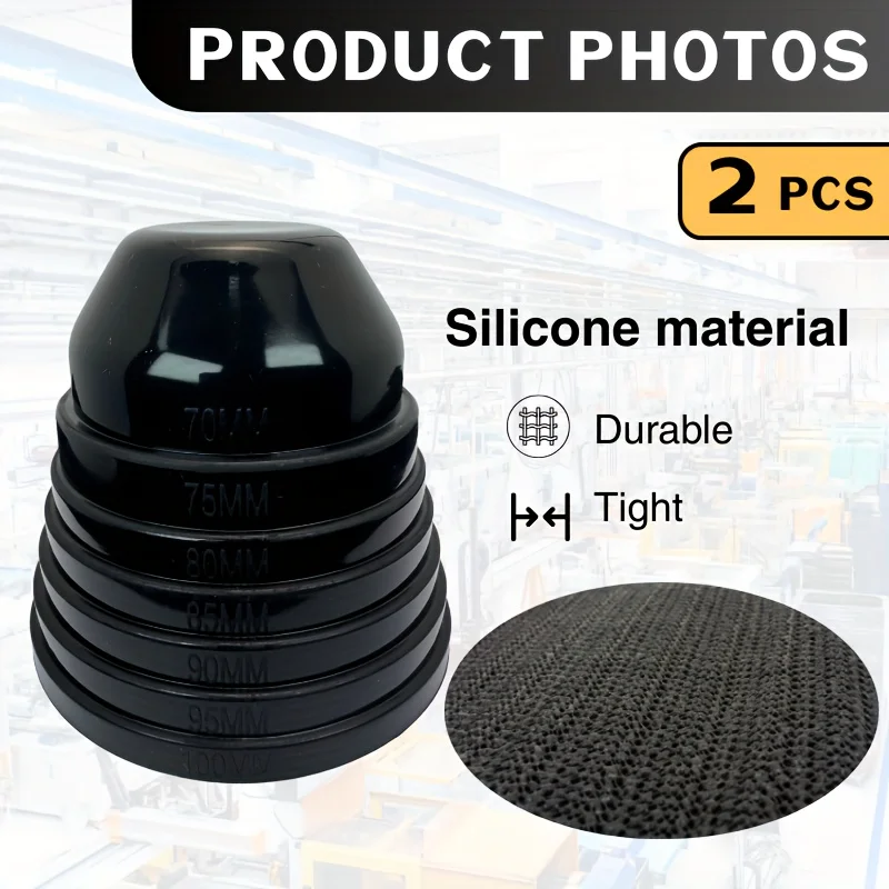 2pcs LED Headlight Lamp Dust Covers, Dustproof, Sealed, Universal Fit for Various Models (50mm-100mm), Dirt and Rain Repellent