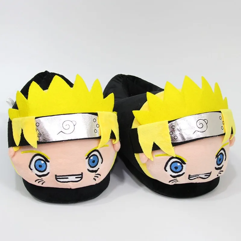 Anime Naruto Home Slipper Comfortable Winter Warm No Slip Soft Plush Slippers Unisex Cute Cartoon Cosplay Shoes Birthday Gifts