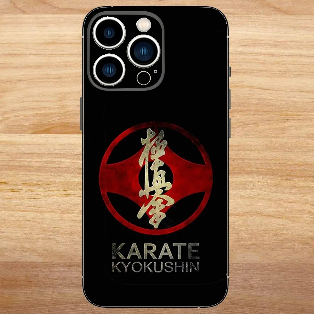 Oyama Kyokushin Karate Phone Case For iPhone15,14,13,12,11,Pro,Max,Plus,Mini,X,XS,XR,8,7,6,S,Plus,SE Soft Black Case