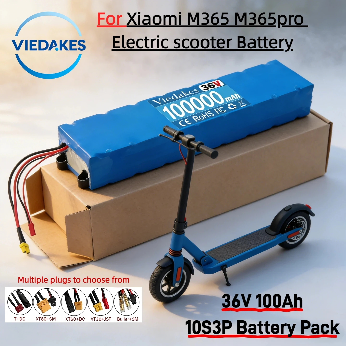 10s3p 36v Battery, For Xiaomi M365 M365pro Electric Scooter Battery, 10s3p 36v 100Ah Scooter Batteries, with Charger