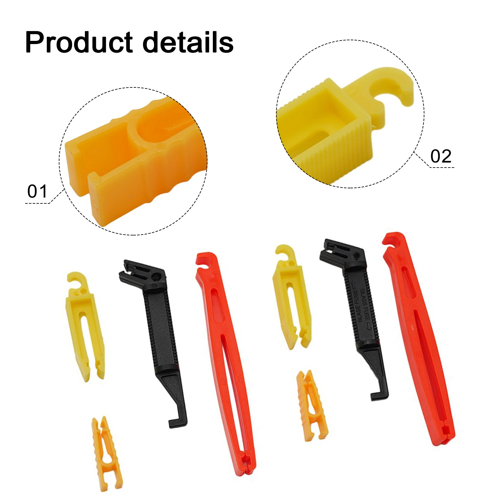 Fuse Puller Car Clips Remove 6x30 Fuse 8 Pieces For Car Fuse Holder Tool Extractor Removal Automobile Fuse Puller
