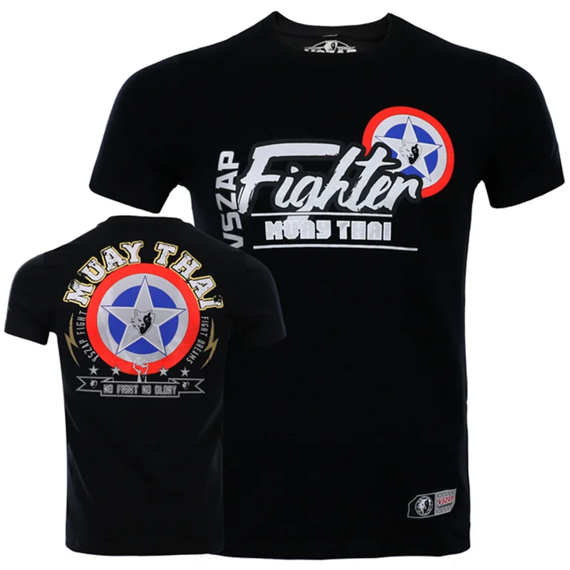 Hot Selling New Muay Thai Harajuku Men T-shirt Summer Sport Leisure Breathable Clothing Running