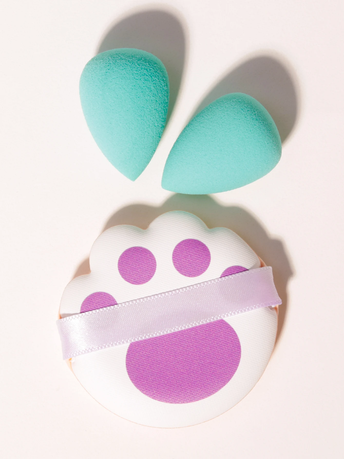 건식 및 습식 겸용 메이크업 스펀지 3세트, 재사용 및 세탁이 가능하며 데일리 메이크업 번짐을 위한 페이셜 메이크업 도구