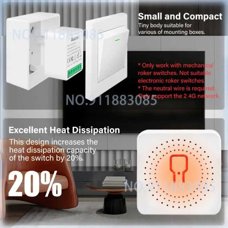 Tuya 16A WiFi inteligente interruptor Bluetooth modo Dual disyuntor interruptor de Control bidireccional módulo de automatización con Alexa Google Alice