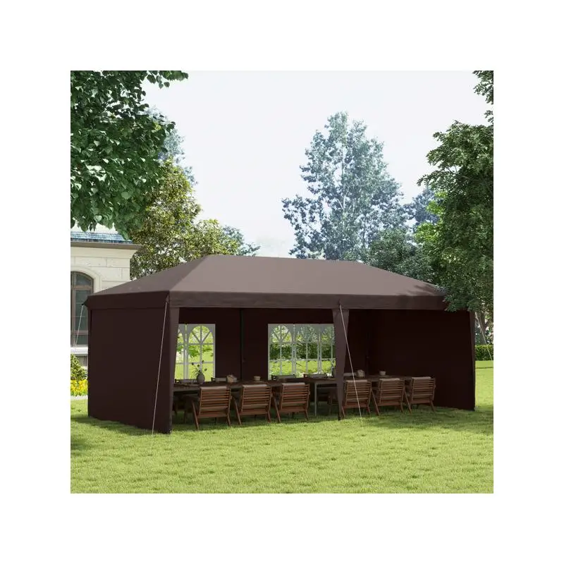 

Outdoor Garden Gazebo Canopy Tent - Waterproof UV Protection Folding Shelter for Backyard Events and Camping
