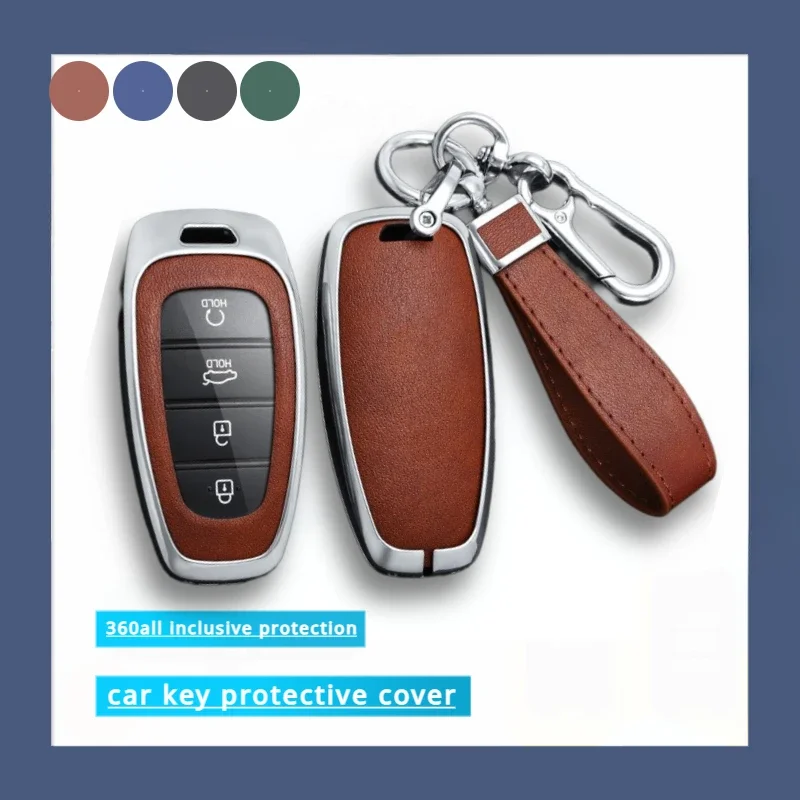 

Case Key Cover 3/4/5Buttons For Hyundai Tucson 2023 Solaris 2021 NX4 Tuscani NEXO Santa Fe Atos Prime I30 Remote Car Accessories