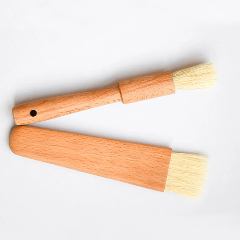 BBQ Tools Wooden Oil Brush High Temperature Baking Bakeware Bread Cook Pastry Oil Cream BBQ Tools Basting Brush