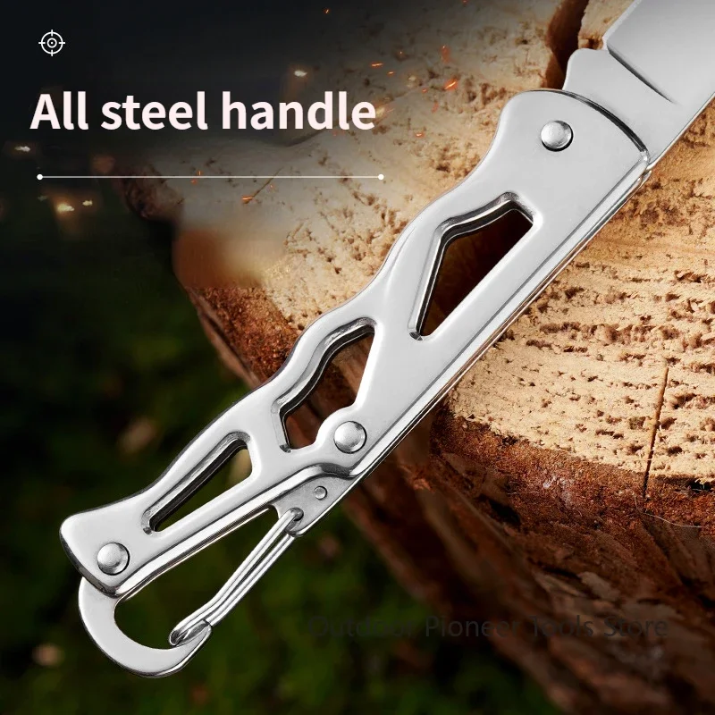 2024 New Products:High quality stainless steel folding knife, portable mini keychain knife, outdoor hiking jungle survival knife