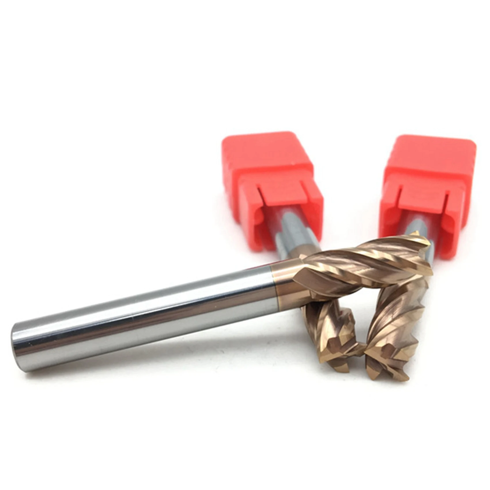 A53Q-15PCS 6Mm 4 Flute Carbide Endmills CNC Milling Cutter Milling Slotting Profiling Face Mill Spiral Bits