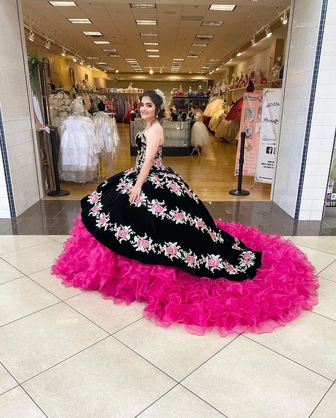 Черные платья Charro Quinceanera, бальное платье, милое платье из органзы с аппликацией и оборками, мексиканские милые платья 16 лет