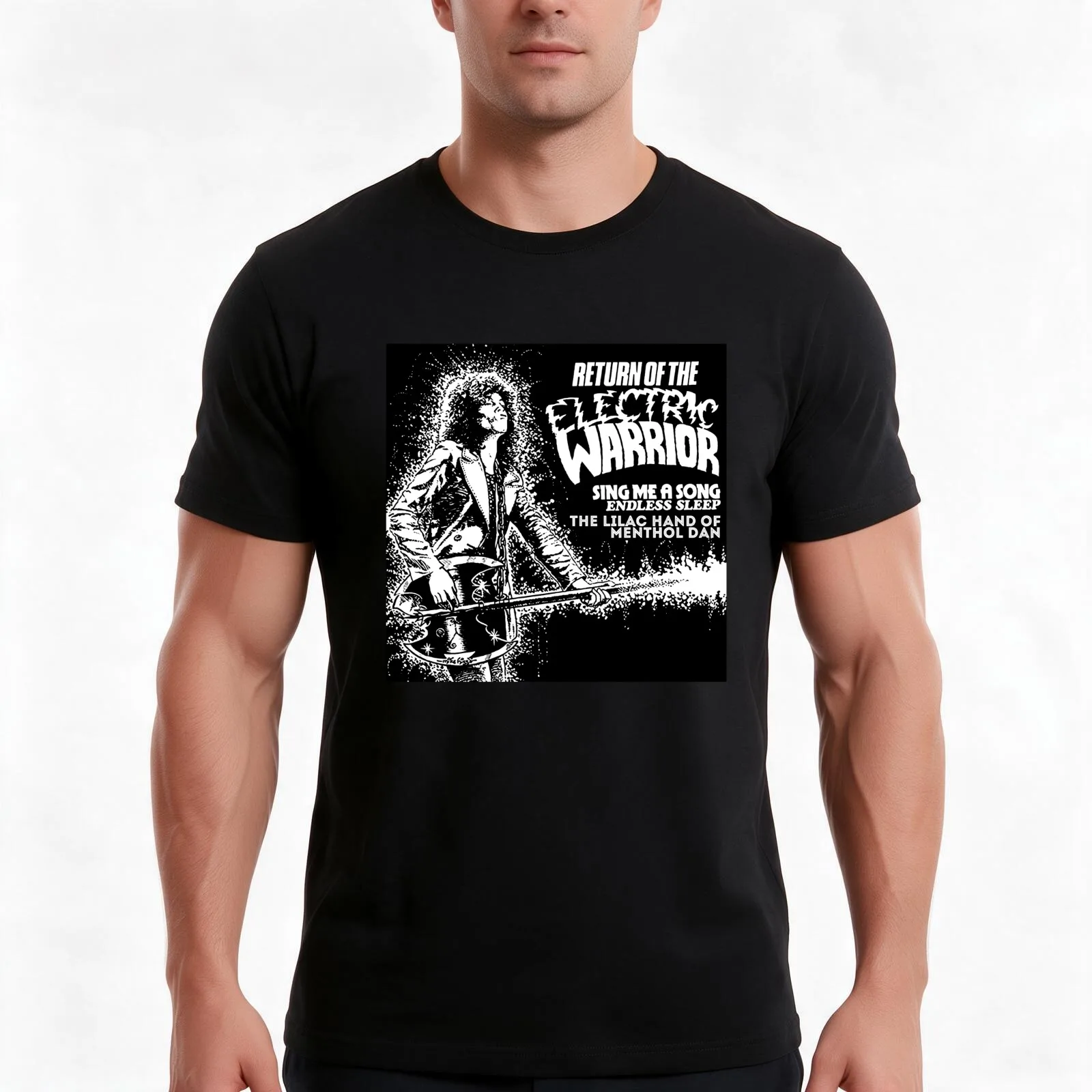 Marc Return Of The Electric Warrior Bolan , Rock Singer Marc s T-Shirt, Summer Casual Cotton Tee, Oversized Streetwear Tops