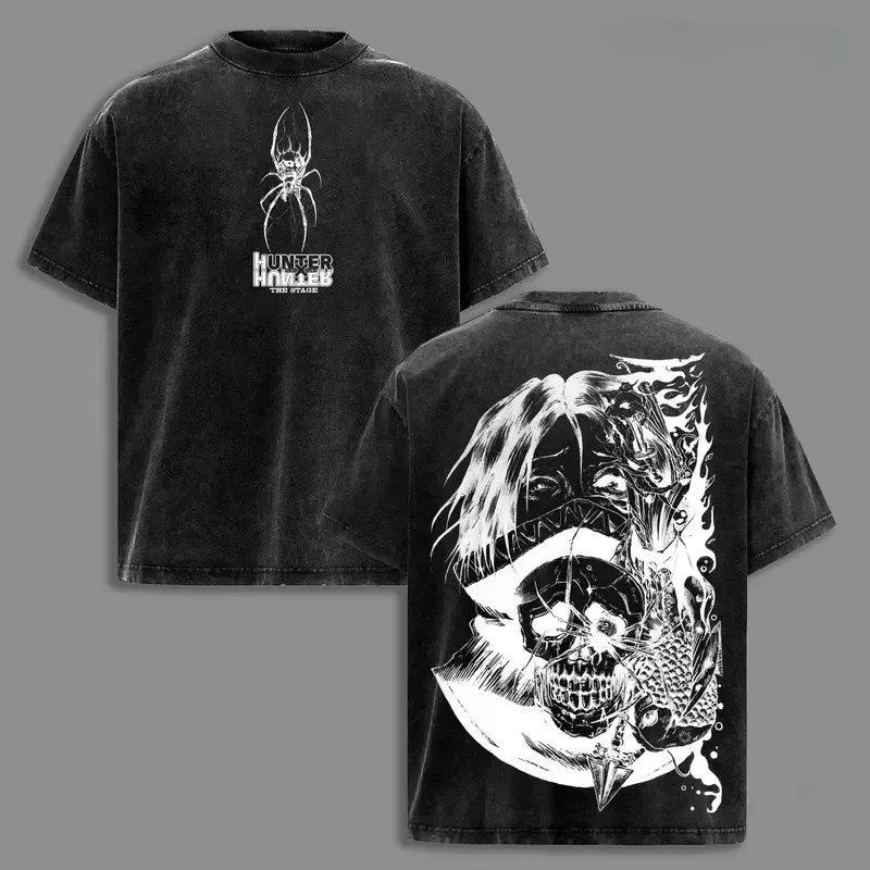 Anime Hunter X Hunter Feitan Portor Men Clothing Women Short Sleeve TShirt Washed T-shirt 2026 Summer Cotton New T Shirt for Men