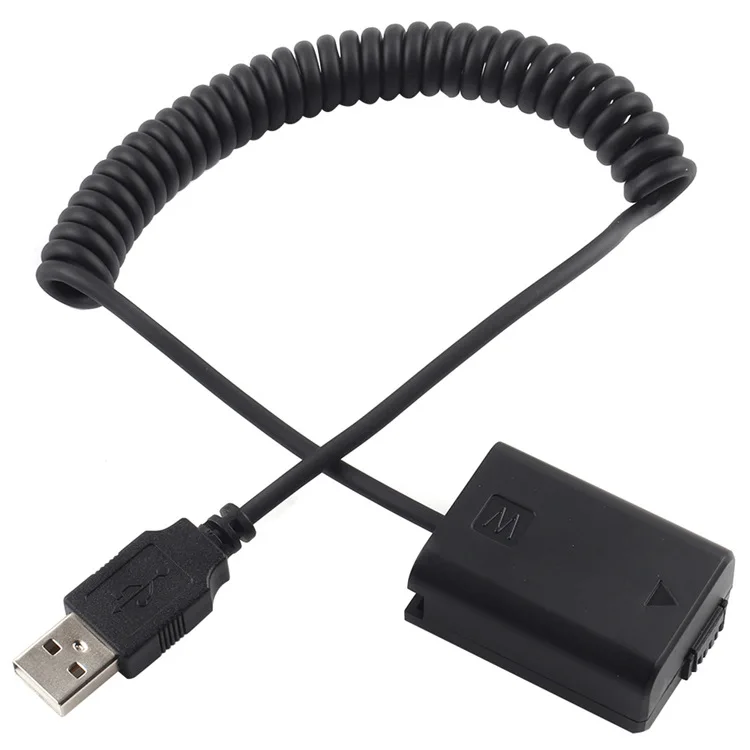 Cavo di alimentazione USB per Decoded NP-FW50 batteria fittizia per fotocamera Sony DSLR A7 A7R A7S A7II A7RII A7SII A6000 Series Vlog Battery Bank