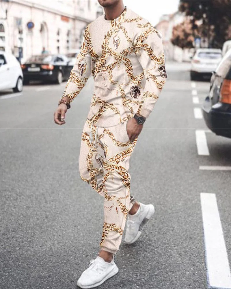 

2025-26, летний бестселлер, дизайн с 3D-печатью, спортивный мужской костюм для путешествий на открытом воздухе, классический удобный брючный костюм с длинными рукавами