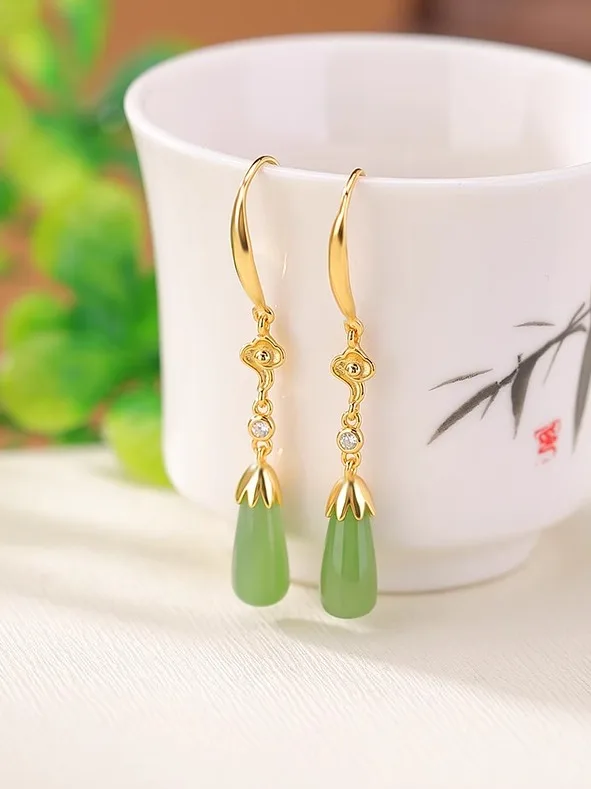 s925-sterling-silver-gold-plated-turquoise-drop-earrings-vintage-chinese-sle-women's-faion-jewelry-ear-hook-design
