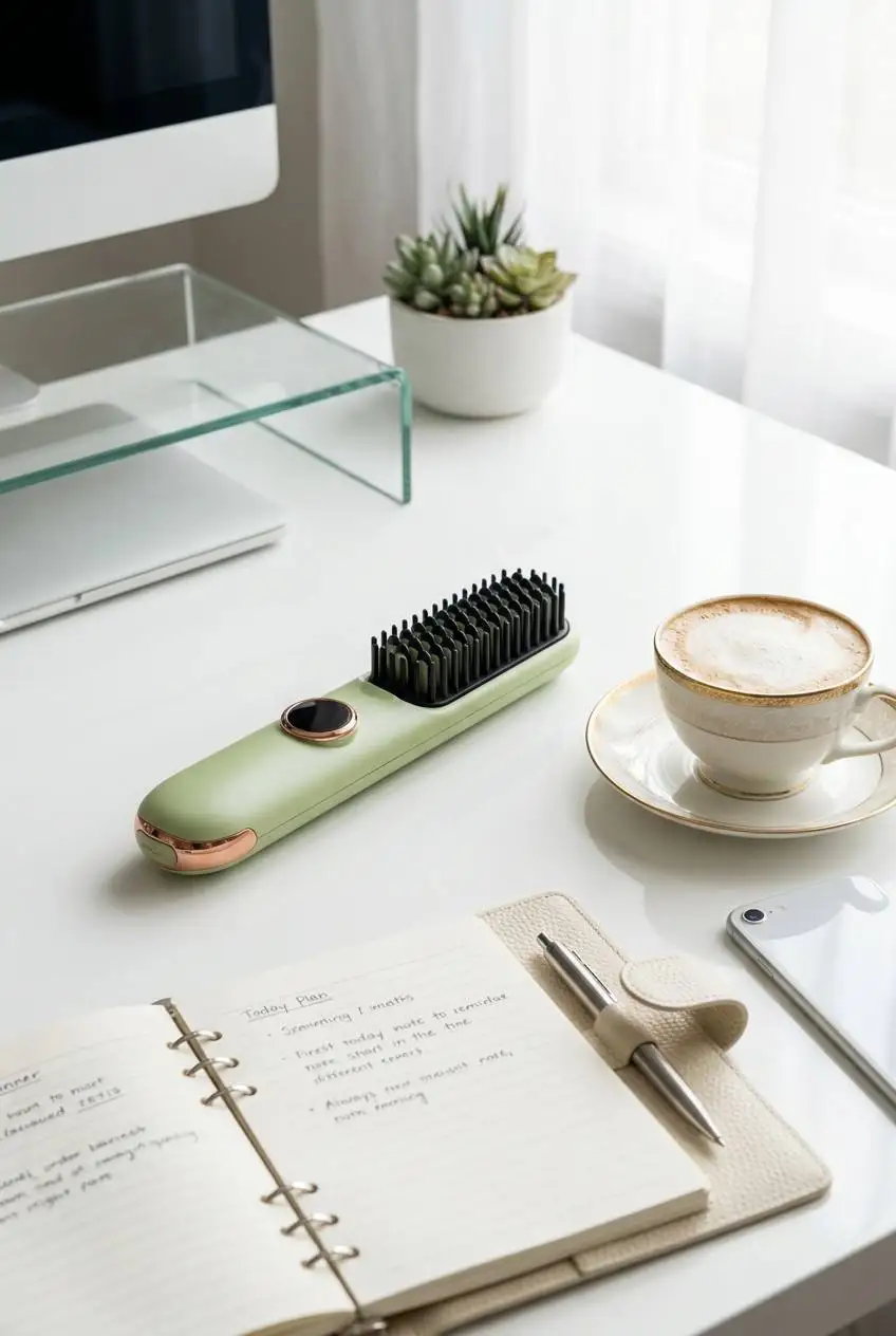 Mini Wireless Hair Styling Brush for Travel Rechargeable Electric Comb