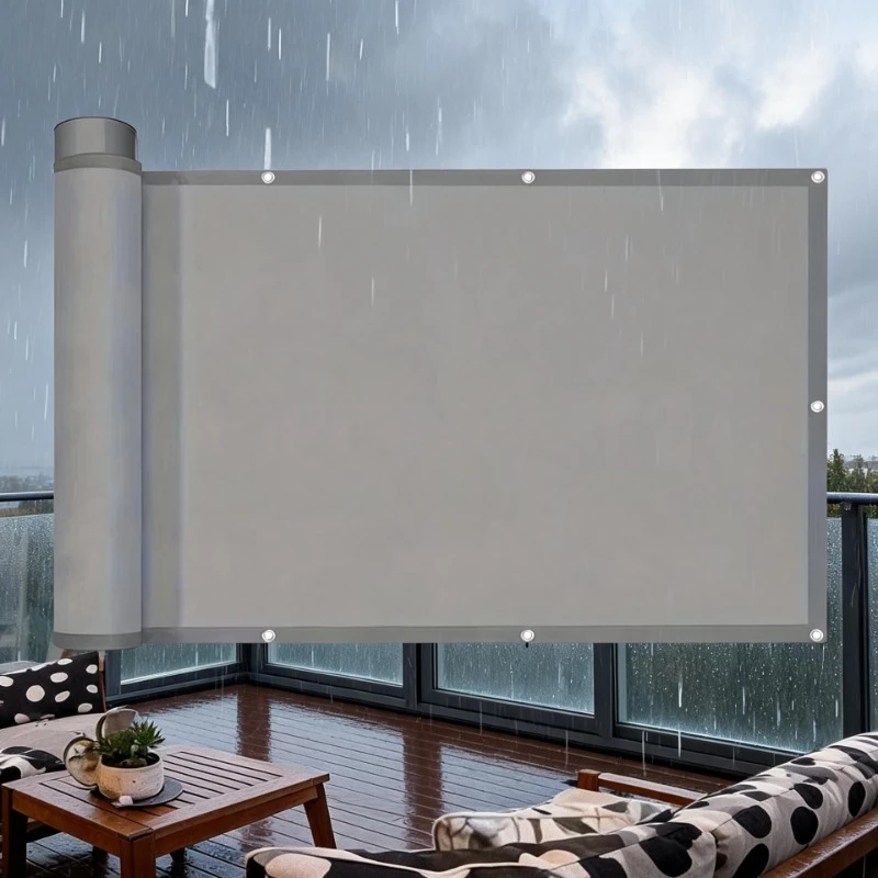 Voile d'ombrage imperméable pour clôture, protection UV 95%, pour balcon, terrasse, jardin, porche