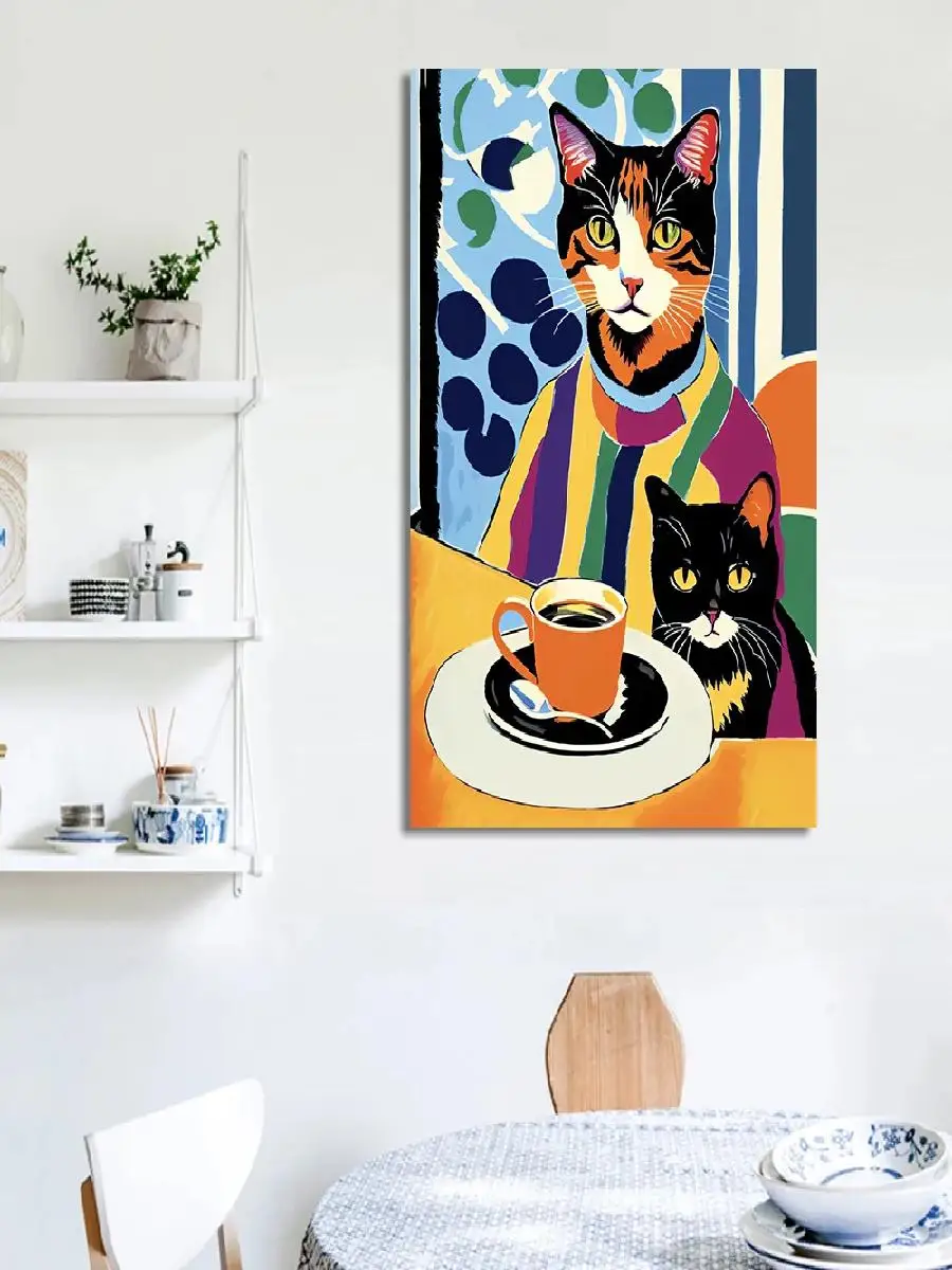 More Espresso Less Depresso Black Cat Coffee Quotes Wall Art Prints  Canvas Painting Poster for Kitchen  Home Decor