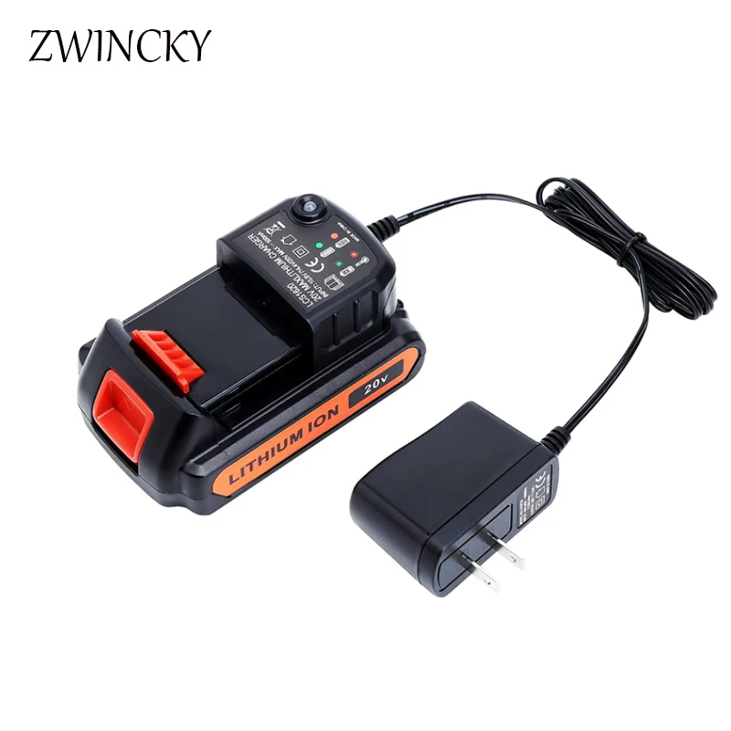 ZWINCKY Battery Charger For Black&Decker Li-ion 10.8V 14.4V 20V Serise LBXR20 LB20 LBX20 LBX4020 Electric Drill Screwdriver Tool