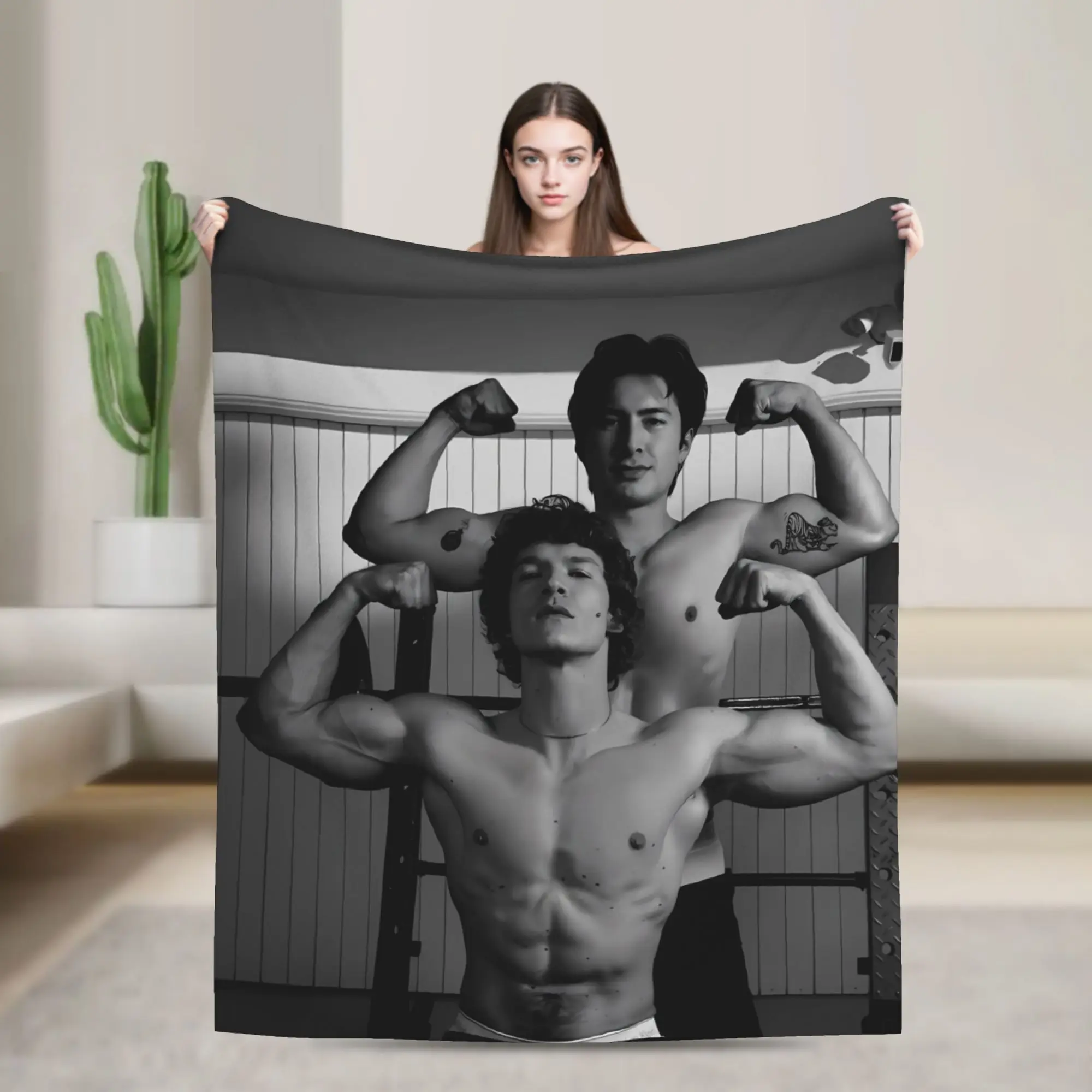 Heated Rivalry Flannel Blanket  Soft Warm Throw Blanket for Bedroom Airplane Travel Graphic Bedspread Sofa Bed Cover