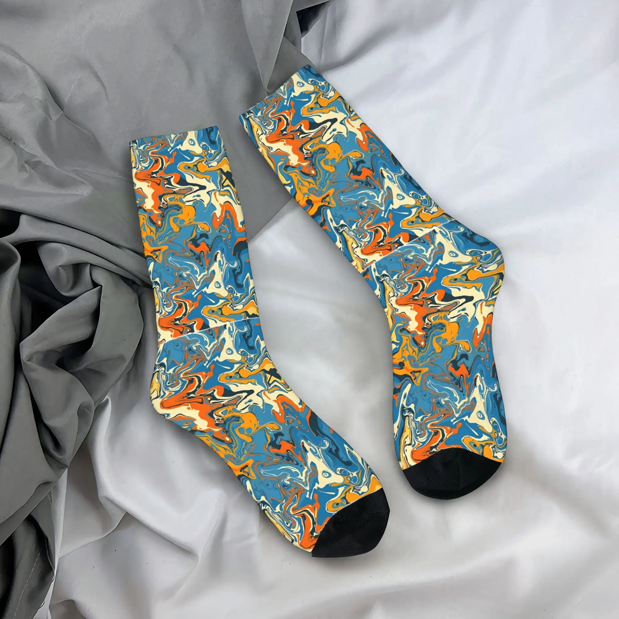 

Напишите на игровой площадке, мраморные чулки с разливом, красочные забавные носки в стиле фэнтези, мужские мягкие носки, зимние нескользящие носки для скейтборда, подарок