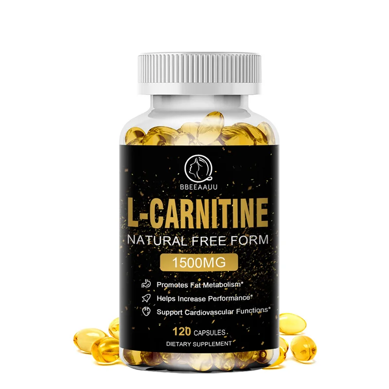 BBEEAAUU L-Carnitine Capsules Citruline Promote Muscle Growth Energy Support Anti-fatigue Exercise Dietary Gym Supplement