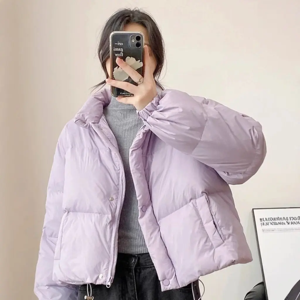 

Women's down Cotton-Padded Jacket Short Loose Fit Fashion Bread Coat Korean Style New Outerwear for Ladies