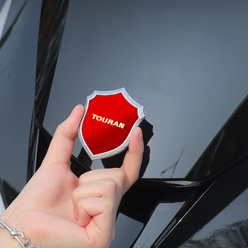 

3D shield car stickers Metal stainless steel car accessories auto for Volkswagen vw touran
