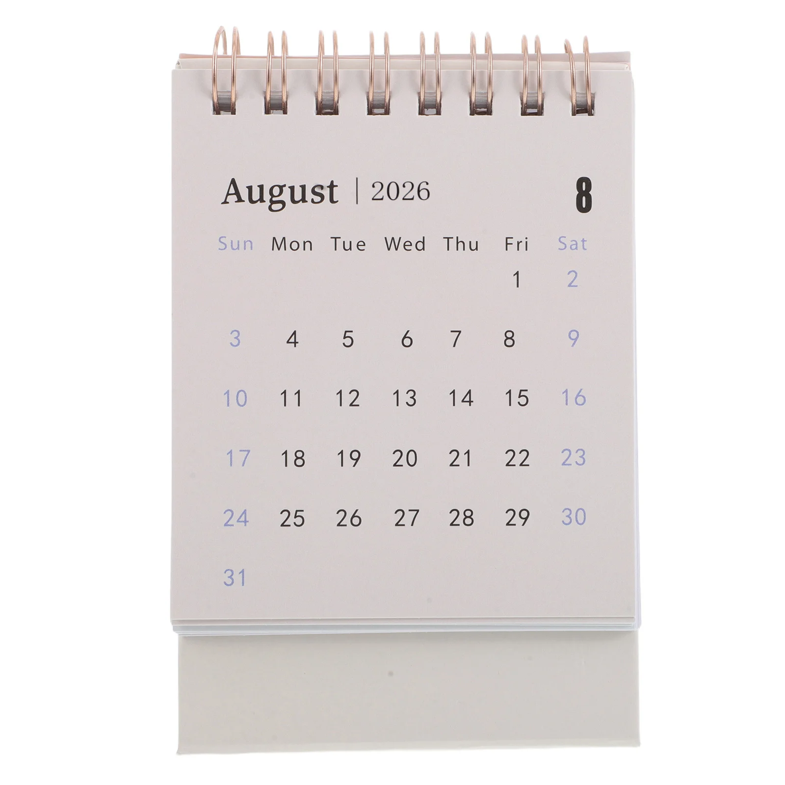 

2026 Mini Desk Calendar Compact Standing Flip Desktop Calendar for Office School Bedside Table Tool Yearly
