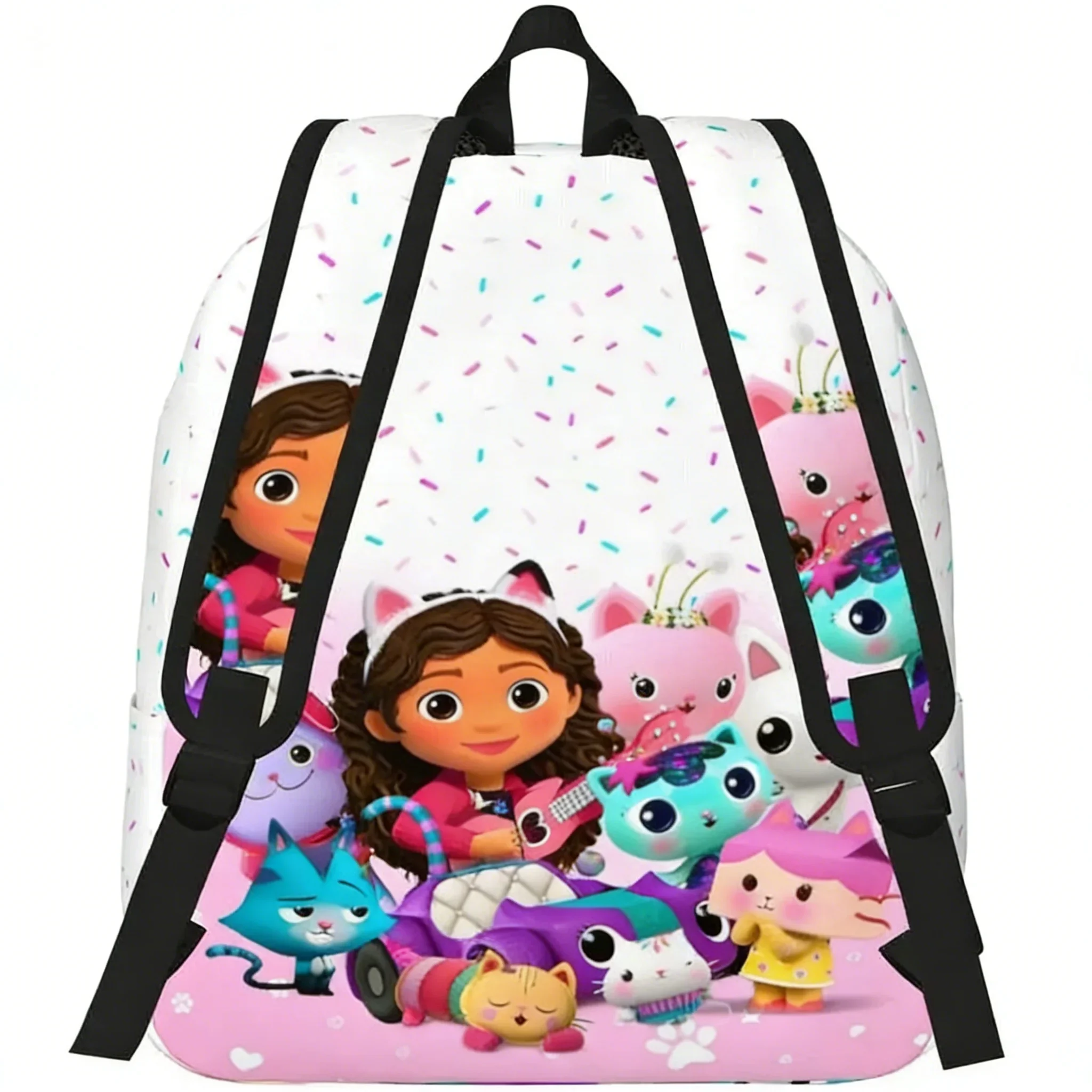 Gabbys Cartoon Dollhouses Kawaii Teenage Backpack Outdoor High School Hiking Travel Cute Anime Daypack Men Women Shoulder Bag
