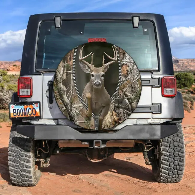 Deer Hunting Spare Tire Cover For Car Truck Traveling Hunting Gift For Dad