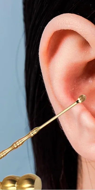 

Креативный латунный очиститель ушей с брелками, плоская тыква, набор ложек для ушей, подвеска, брелок, подвески, инструмент для удаления ушной серы, чистка ушной палочки