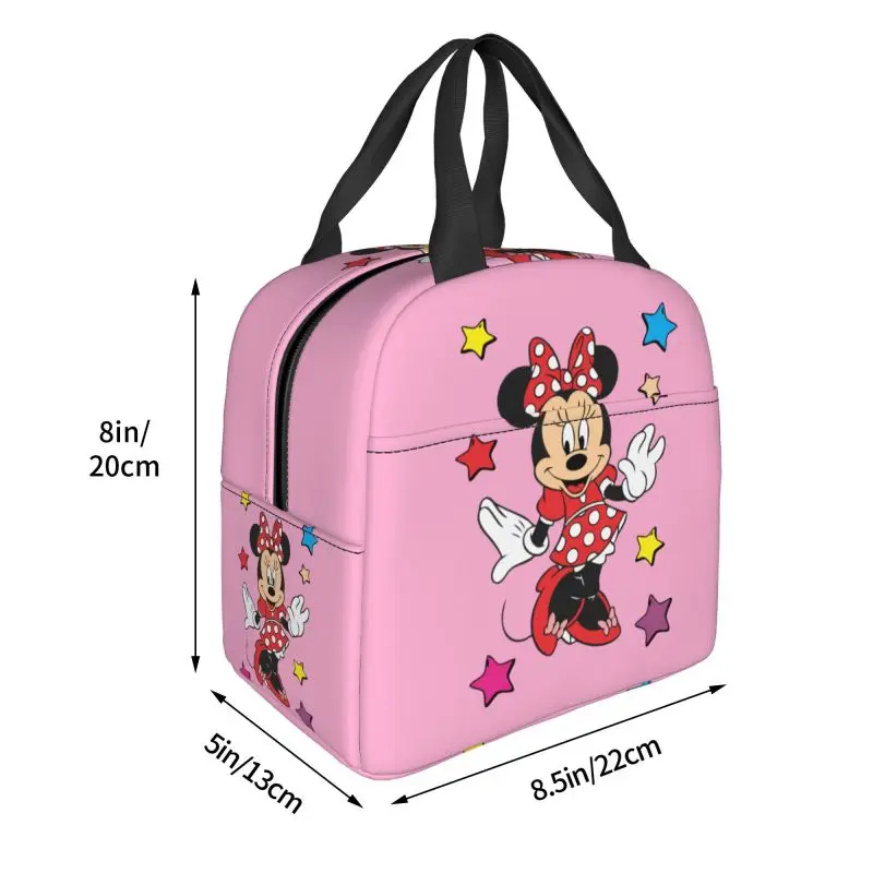 Custom Mickey Mouse Insulated Lunch Box for Women Reusable Warm Cooler Thermal Lunch Bag Food Picnic Container Tote Bags