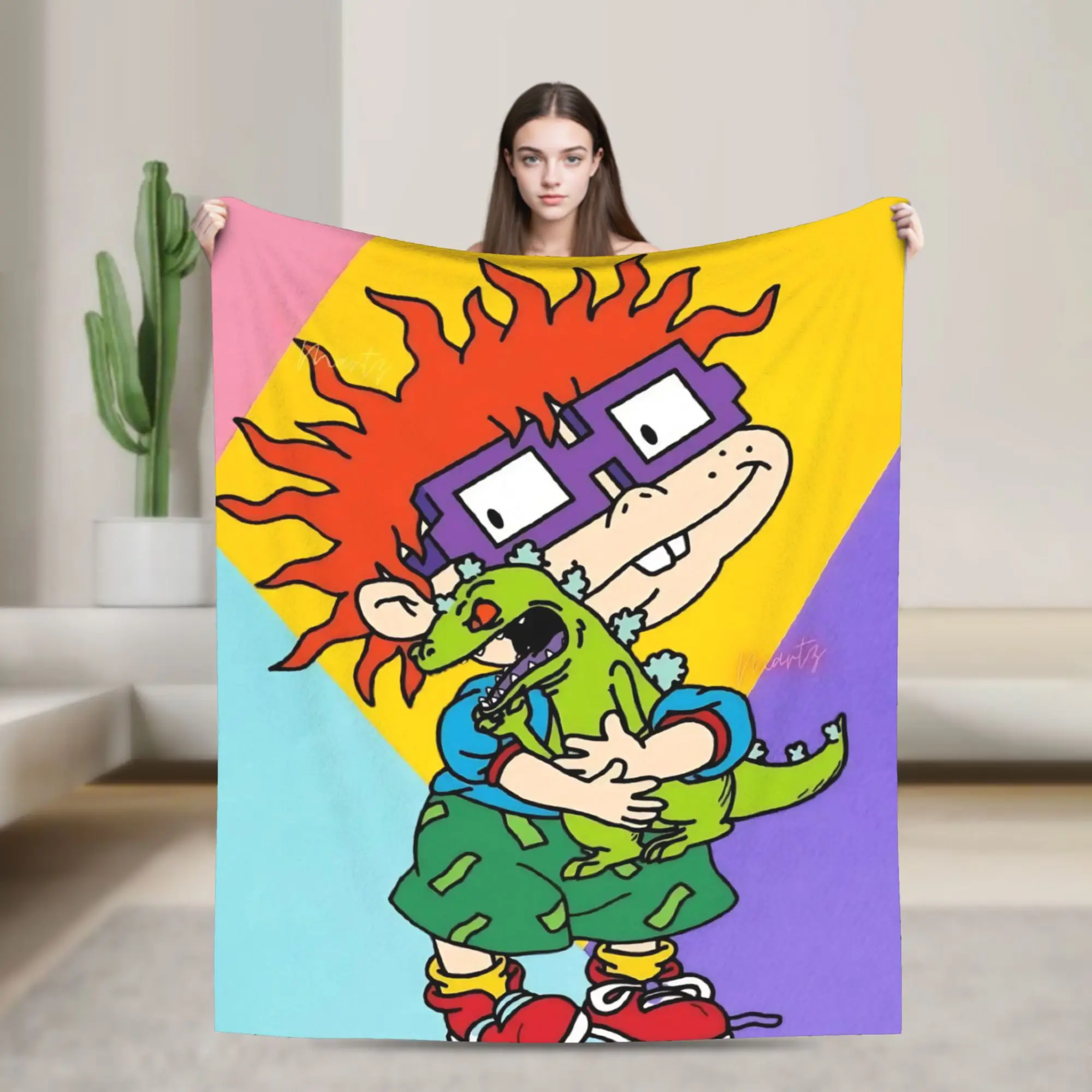 Cartoon R-Rugrats Blanket Multiple Sizes Soft and Lightweight  Throw Blankets for Sofa Couch and Bed